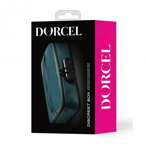 Luxe Discreet Vegan Leather Lockable Toy Storage Box by Dorcel in Green