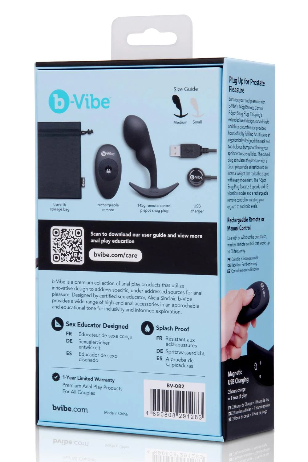 b-Vibe Remote Control P-Spot Snug Plug