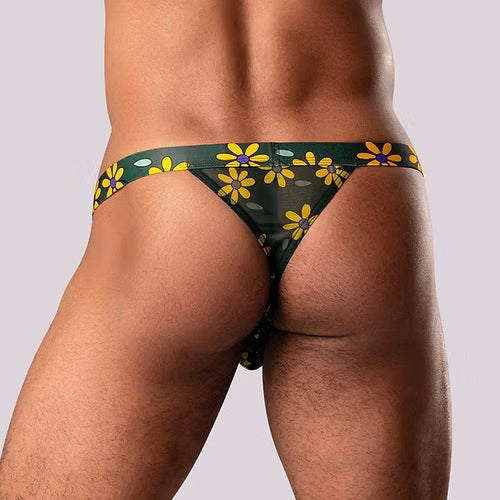 Flower Power Men's Thong by Male Power L/XL
