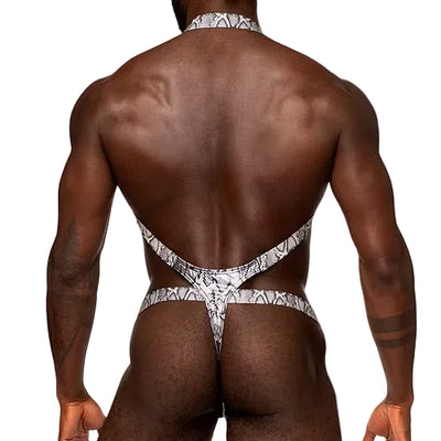 S'naked Harness Sling Thong, Silver