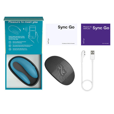 We-Vibe Sync Go Couples Vibrator - Light Turquoise
