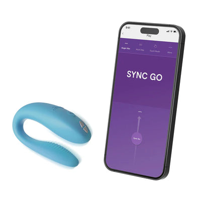 We-Vibe Sync Go Couples Vibrator - Light Turquoise