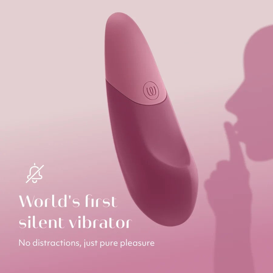 Womanizer Vibe Clitoral Lay-On Vibrator-Dusty Pink