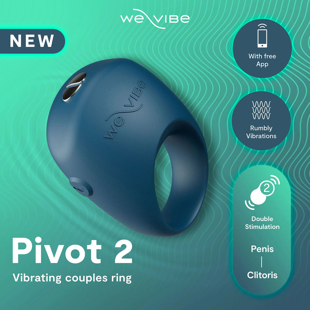 We-Vibe Pivot 2 Vibrating Silicone Rechargeable Couples Ring We-Vibe Pivot 2 Vibrating Silicone Rechargeable Couples Ring