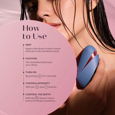 Womanizer Next Liberty Compact Clitoral Stimulator in Blue