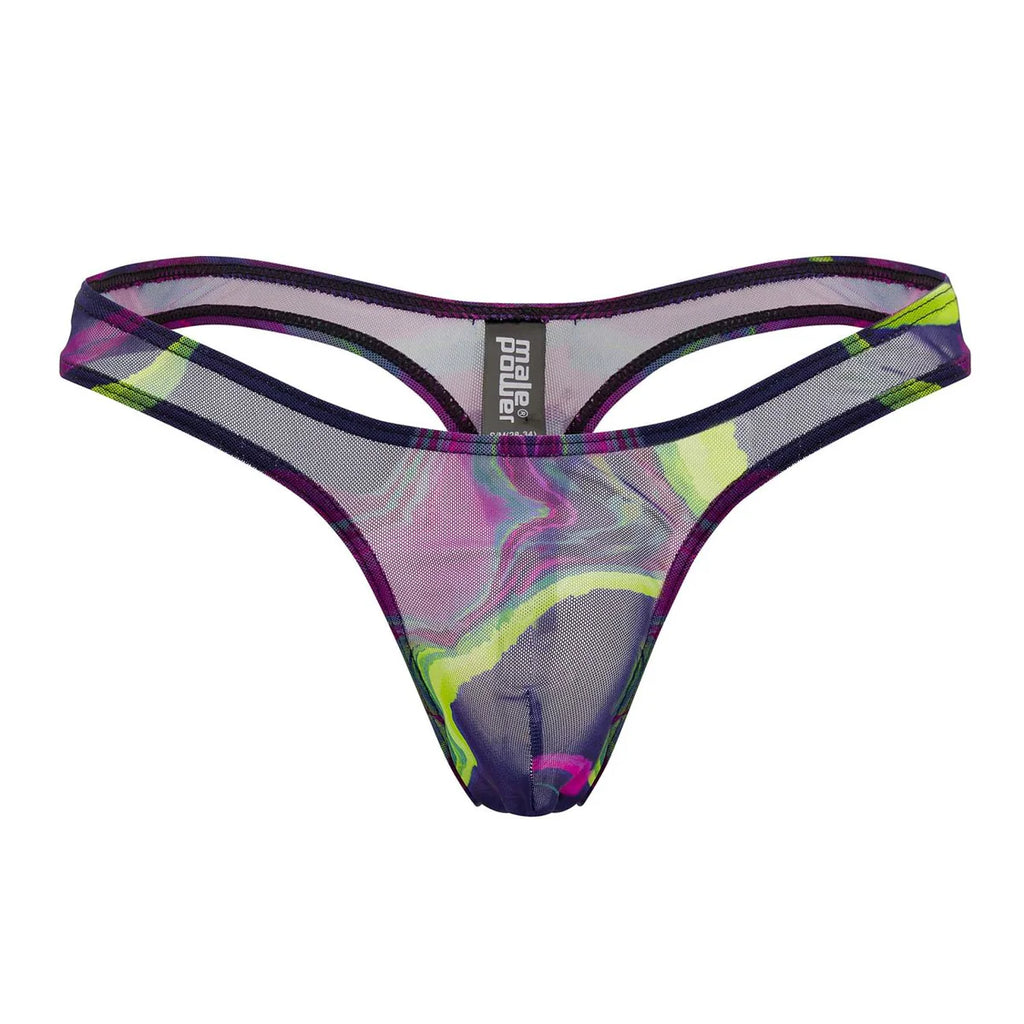 Galactic Sheer Bong Thong Printed, Purple