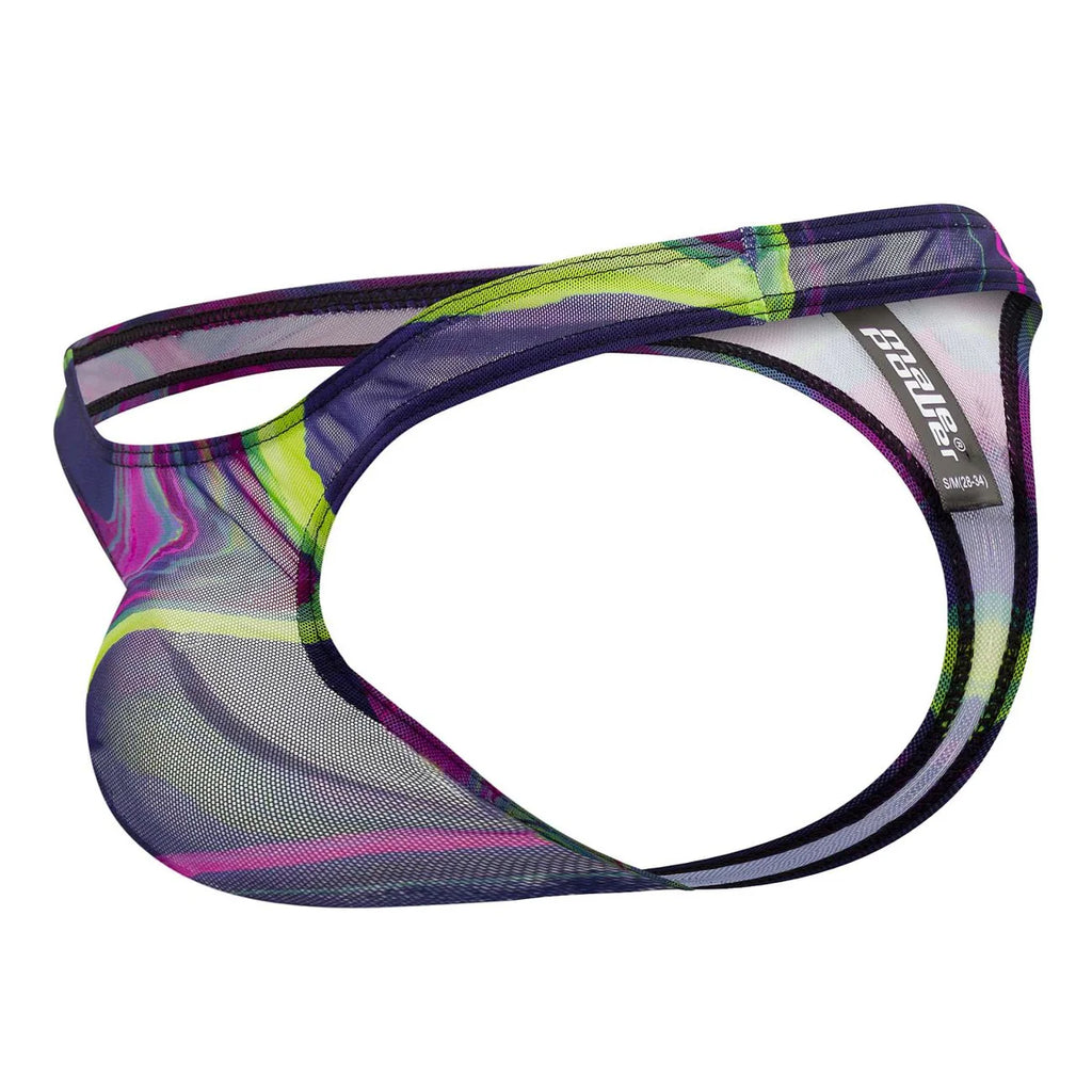 Galactic Sheer Bong Thong Printed, Purple