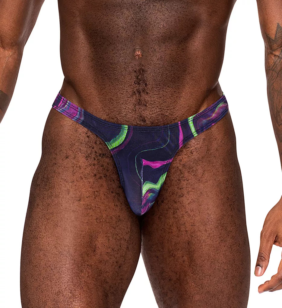 Galactic Sheer Bong Thong Printed, Purple