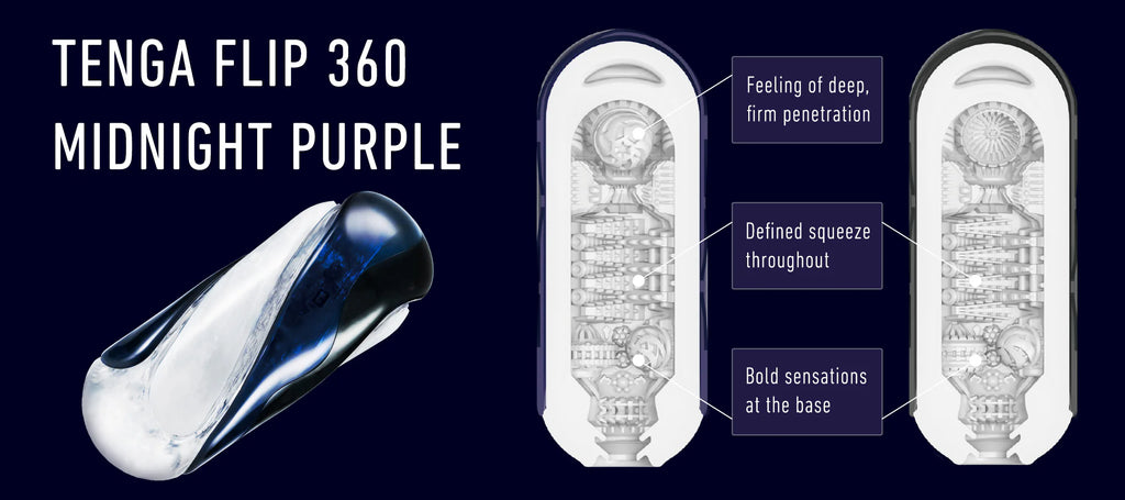 Tenga Flip 360 Masturbator in Midnight Purple