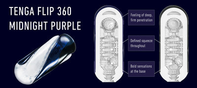 Tenga Flip 360 Masturbator in Midnight Purple