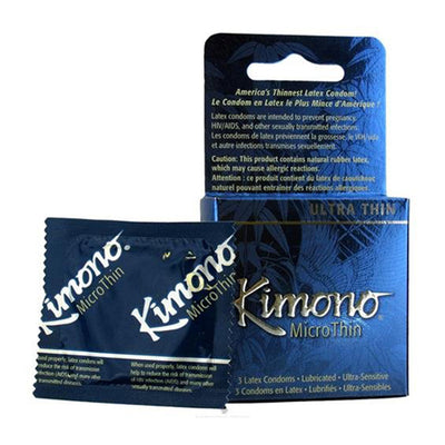 Kimono MicroThin Ultra Thin Condoms - 3pk