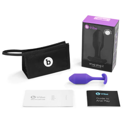 b-Vibe Snug Plug 2 Weighted Butt Plug in Purple
