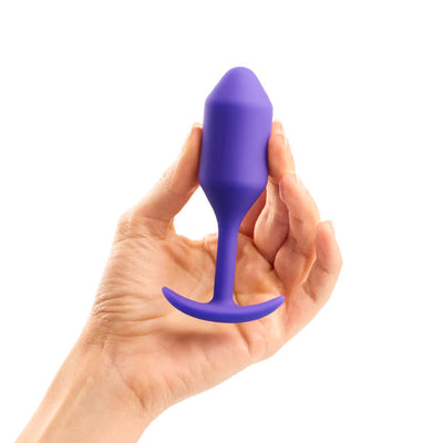 b-Vibe Snug Plug 2 Weighted Butt Plug in Purple