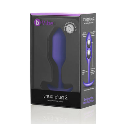 b-Vibe Snug Plug 2 Weighted Butt Plug in Purple
