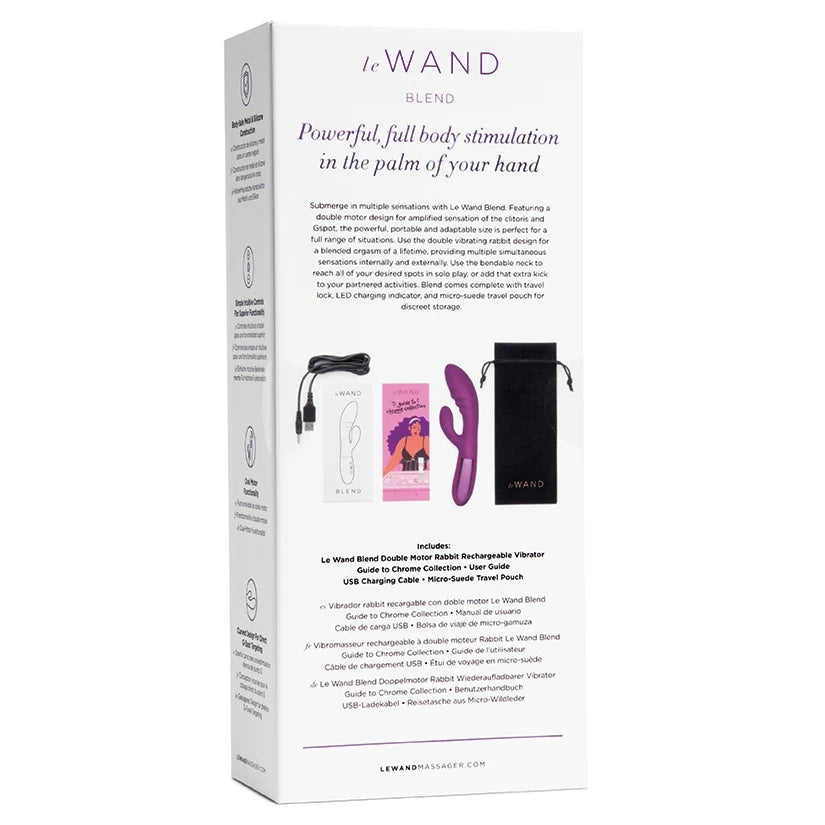 Le Wand Blend Double Motor Rabbit Vibrator in Cherry