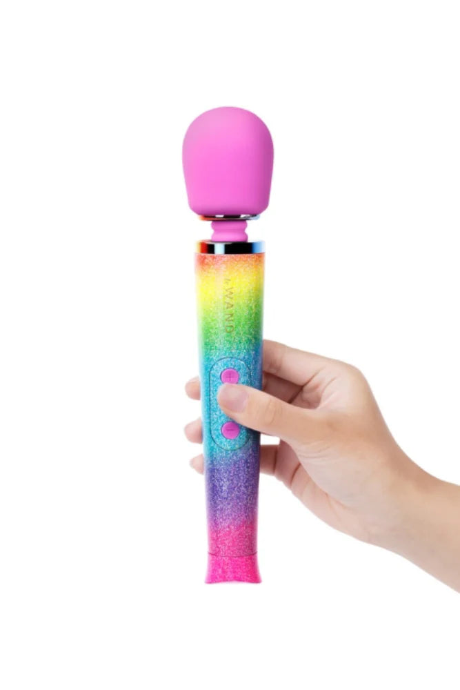 Le Wand Petite Rechargeable Vibrating Massage Wand, Rainbow