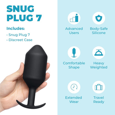 b-Vibe Snug Plug 7 Weighted - Black