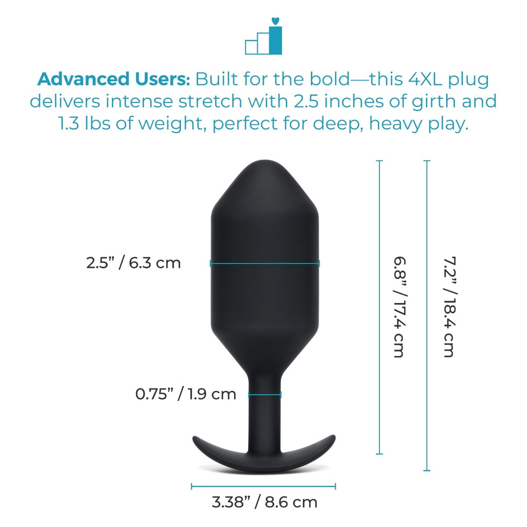 b-Vibe Snug Plug 7 Weighted - Black