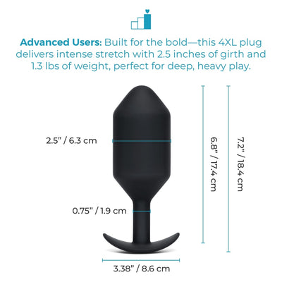 b-Vibe Snug Plug 7 Weighted - Black