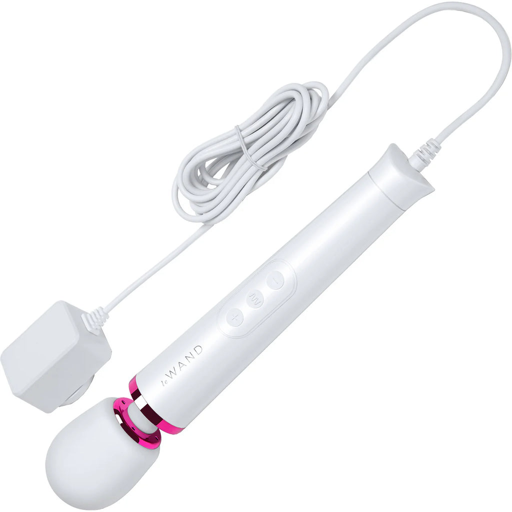 Le Wand Petite Plug-In Massage Wand Vibrator in White
