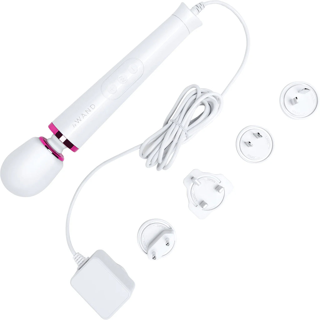 Le Wand Petite Plug-In Massage Wand Vibrator in White