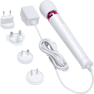 Le Wand Petite Plug-In Massage Wand Vibrator in White