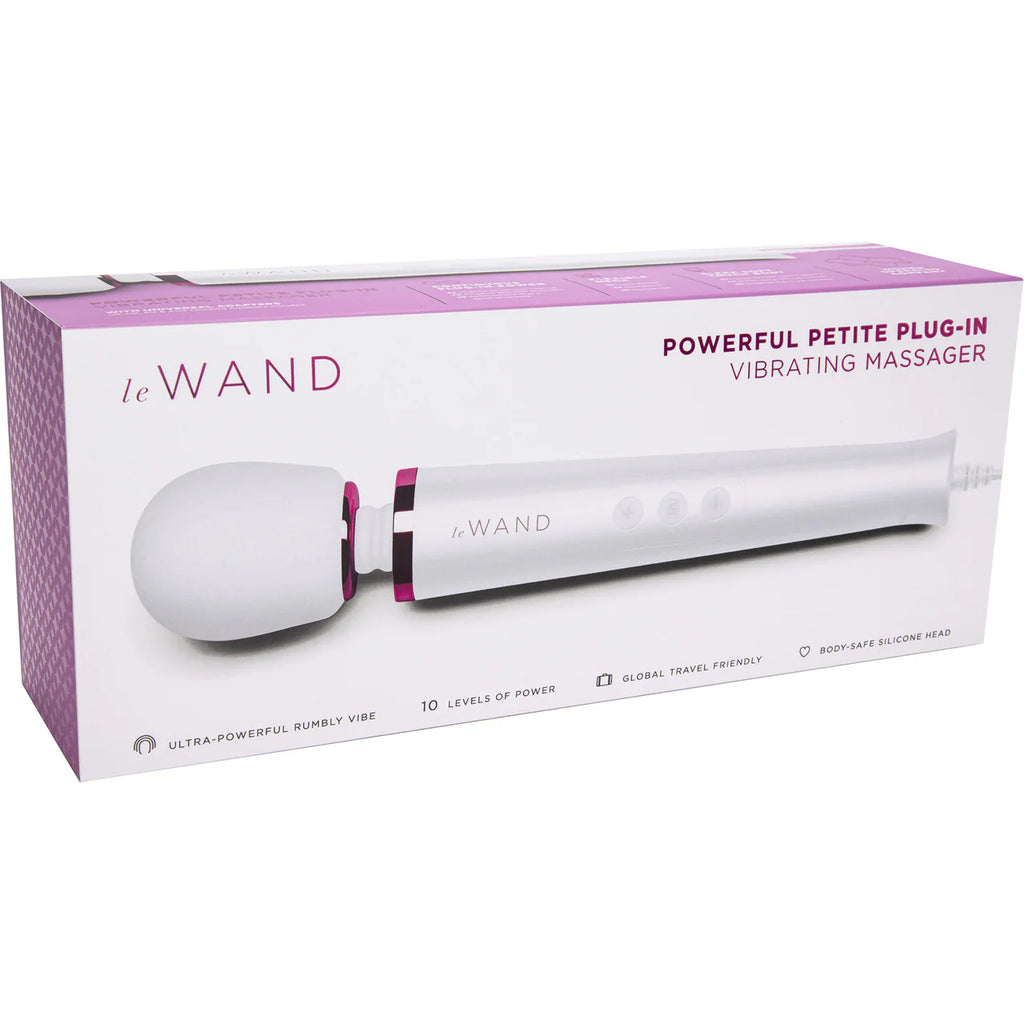 Le Wand Petite Plug-In Massage Wand Vibrator in White