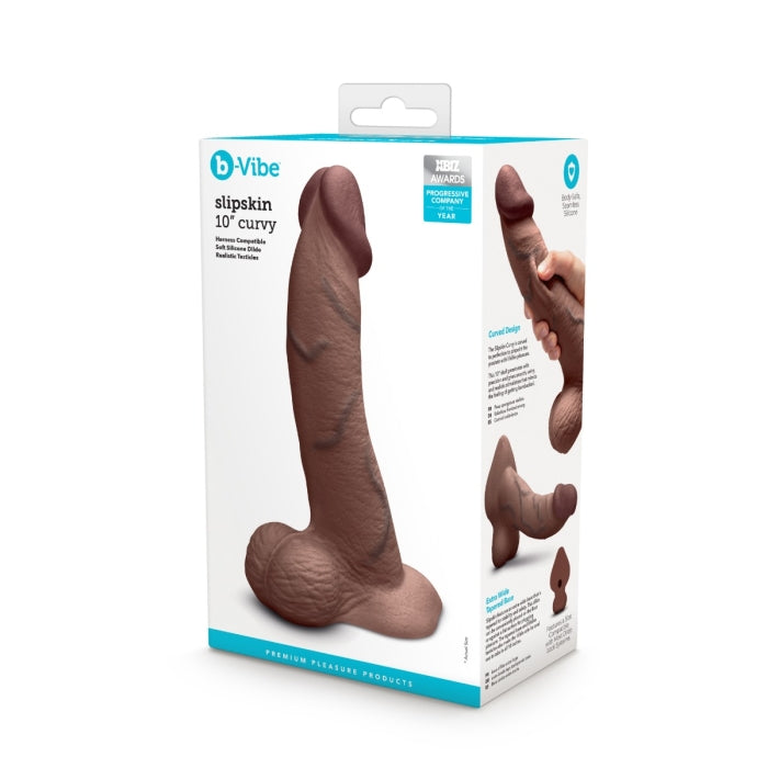 b-Vibe Slipskin Realistic Silicone Dildo - 10