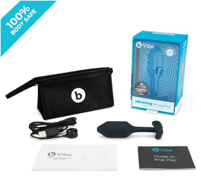 b-Vibe Medium Silicone Vibrating Snug Plug 2 - Black