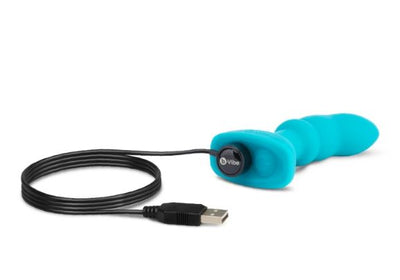 b-Vibe Remote Control Rimming P-Spot Snug Plug - Blue