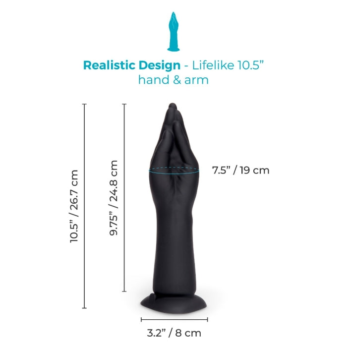 b-Vibe 10.5 Inch Vibrating Silicone Hand Fisting Dildo with Suction Base