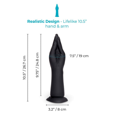 b-Vibe 10.5 Inch Vibrating Silicone Hand Fisting Dildo with Suction Base