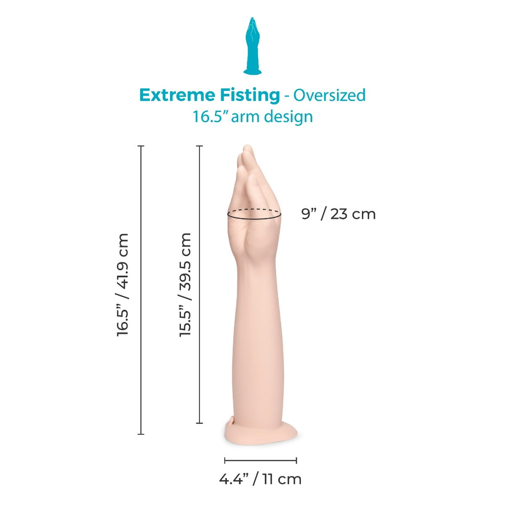 b-Vibe 16.5 Inch Silicone Hand Fisting Dildo with Suction Base