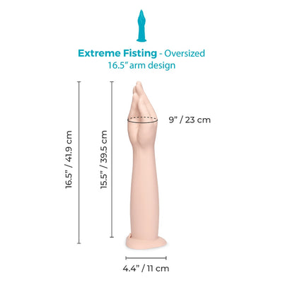 b-Vibe 16.5 Inch Silicone Hand Fisting Dildo with Suction Base