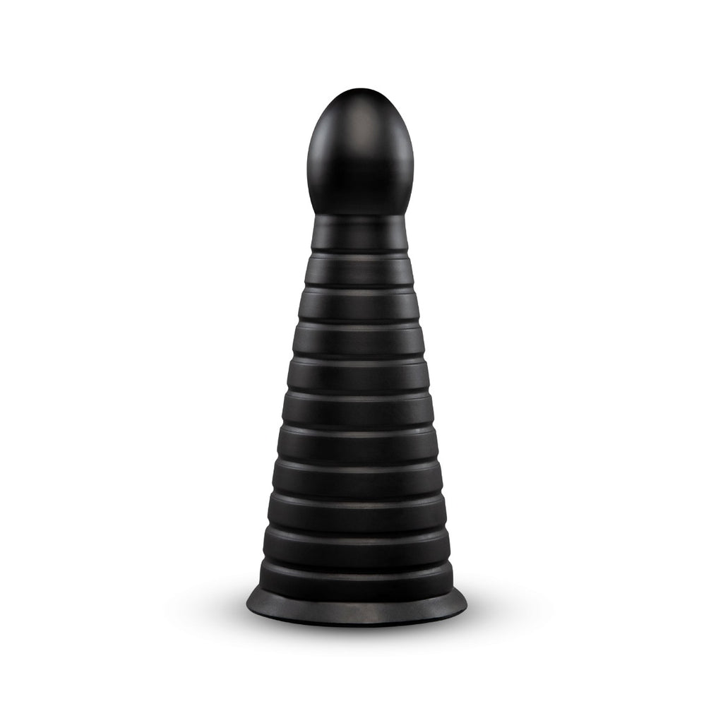 b-Vibe Cone 10 Inch Tapered & Ribbed XXL Dildo with Suction Cup
