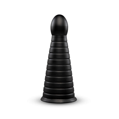 b-Vibe Cone 10 Inch Tapered & Ribbed XXL Dildo with Suction Cup