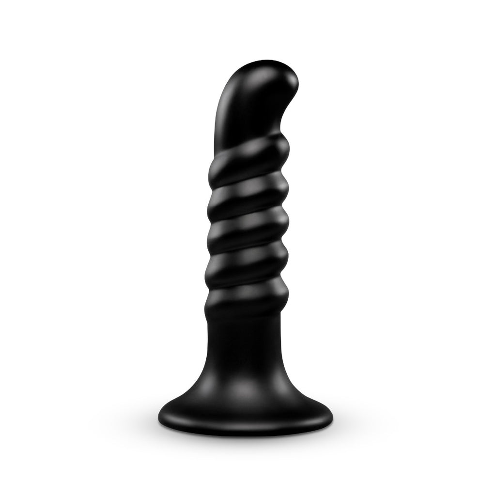 b-Vibe Krush 9.5 Inch Curved & Ribbed XXL Dildo with Suction Cup