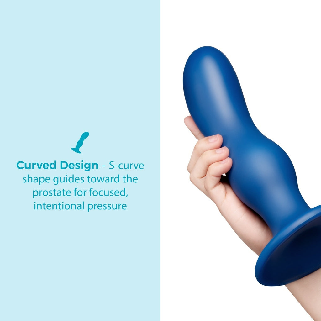 b-Vibe Milk 8.5 Inch Curved XXL Anal Trainer with Tapered Tip and Suction Cup