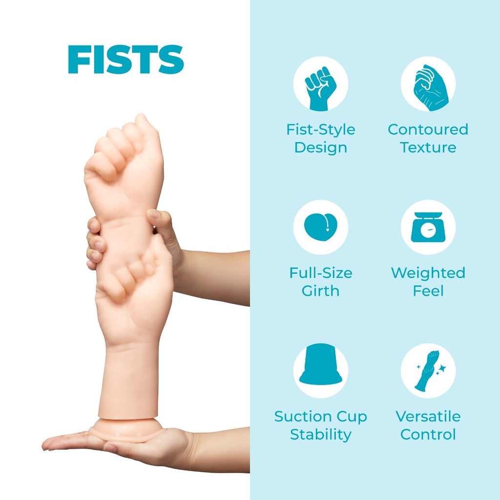 b-Vibe Fists 14.5 Inch Fist-Style Realistic XXL Dildo with Suction Cup