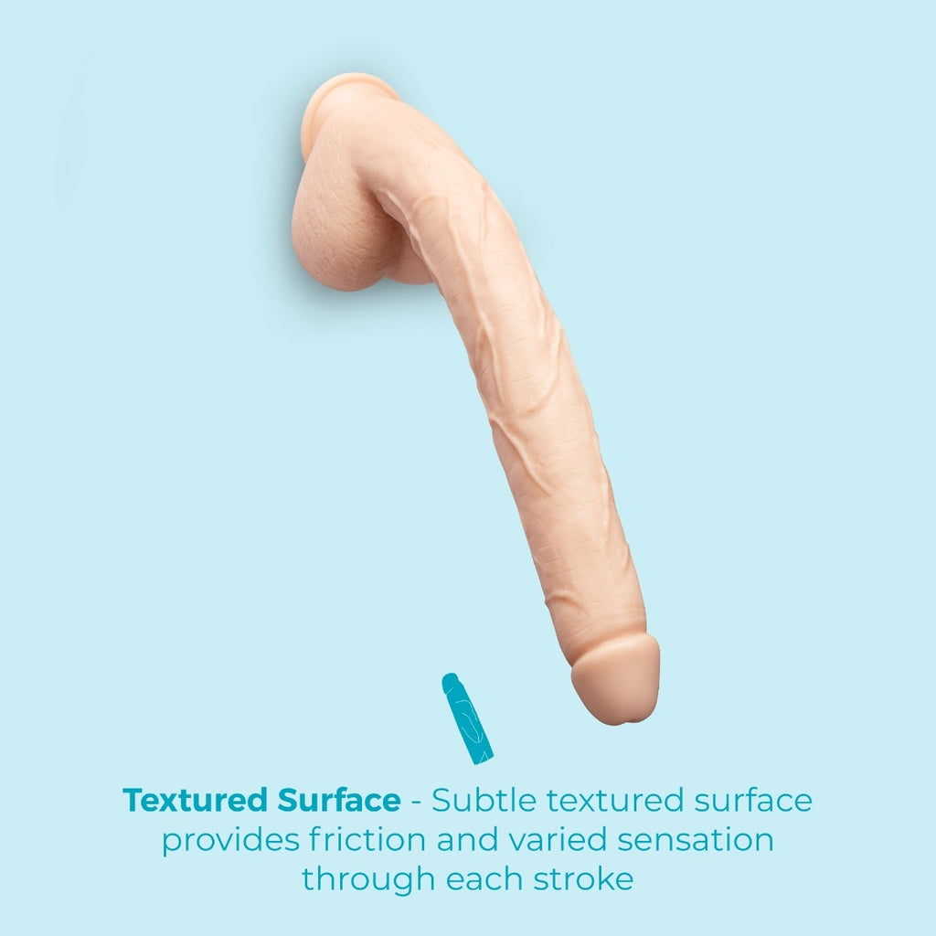 b-Vibe Bone 17 Inch Deep-Insert XXL Dildo with Realistic Balls and Suction Cup