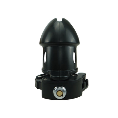 Black ABS Plastic Adjustable Ring Cock Cage Chastity Cage by Metal Pleasure Play