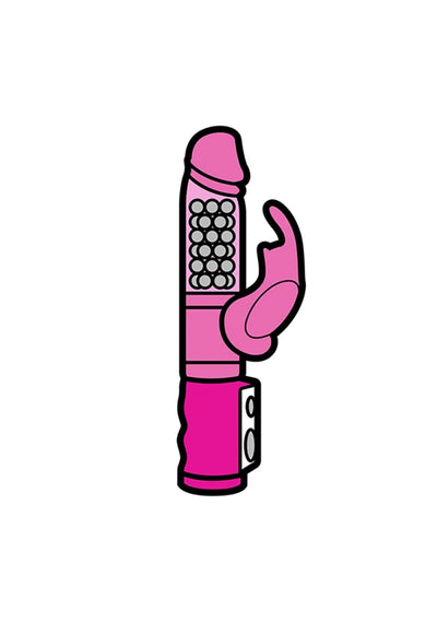 Rabbit Vibrator Enamel Pin