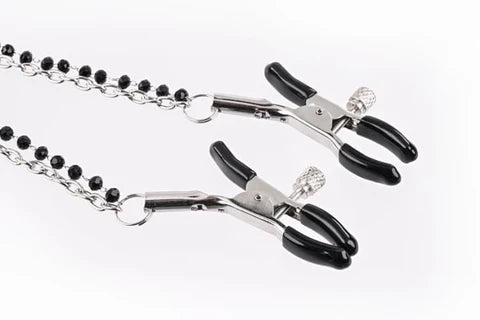 Amor Collar with Nipple Chains and Clamps by Sex & Mischief