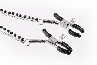 Amor Collar with Nipple Chains and Clamps by Sex & Mischief