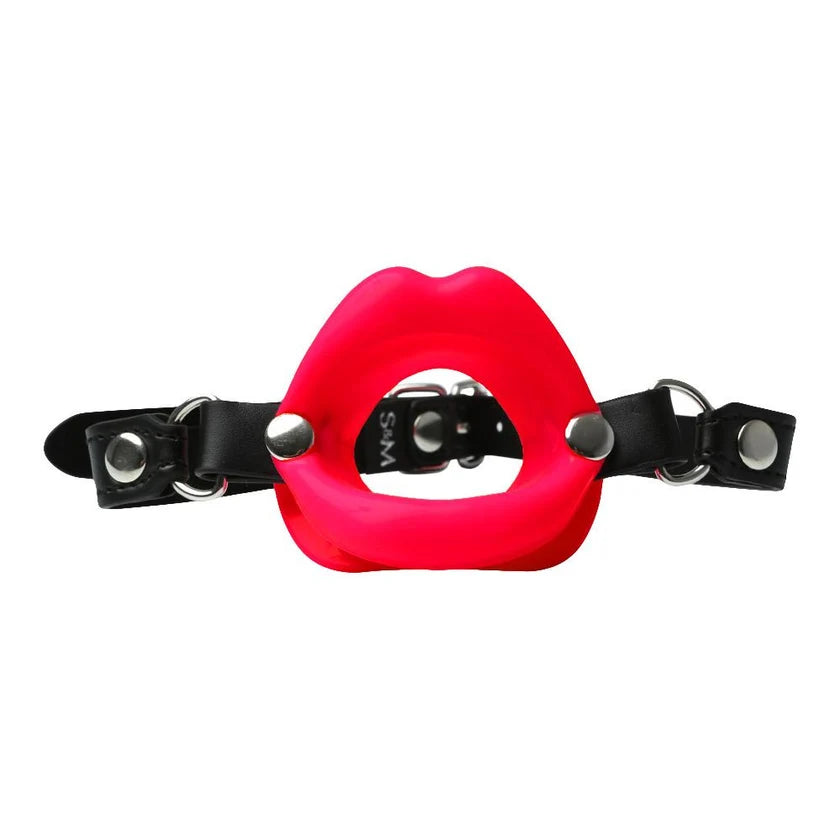 Red Silicone Lips Open Mouth Gag