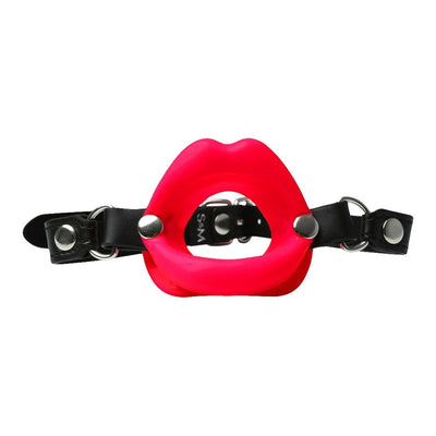 Red Silicone Lips Open Mouth Gag