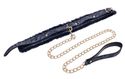 Cougar Faux Leather Fur Collar & Leash