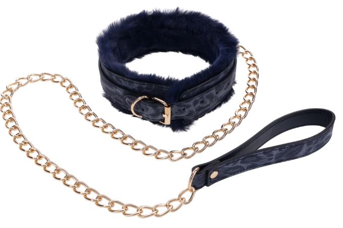 Cougar Faux Leather Fur Collar & Leash