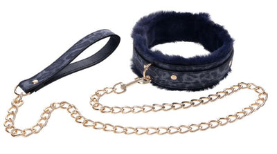 Cougar Faux Leather Fur Collar & Leash
