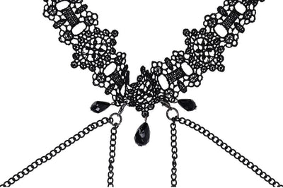 Sex & Mischief Lace Collar with Nipple Ties